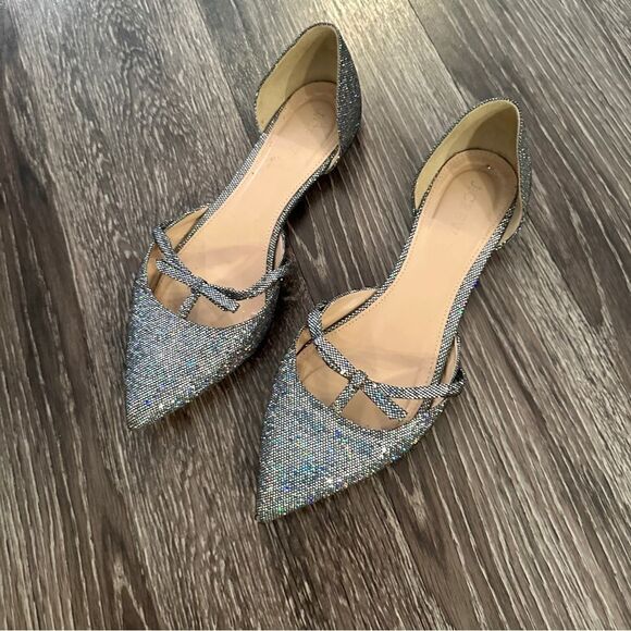 J. Crew Sloan Glitter D’orsay Flats - Picture 2 of 8